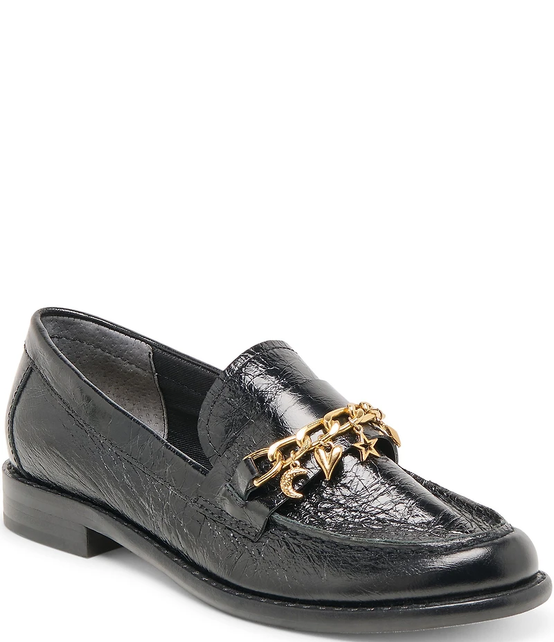 Dolce Vita Waylen Leather Charm Hardware Penny Loafers