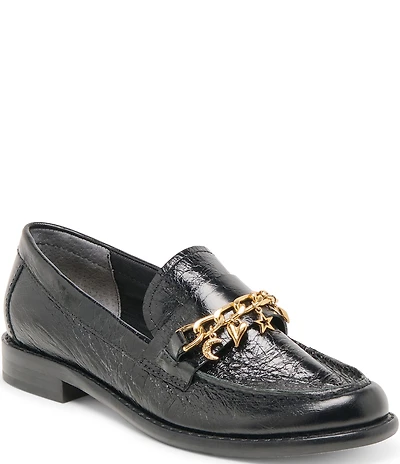 Dolce Vita Waylen Leather Charm Hardware Penny Loafers