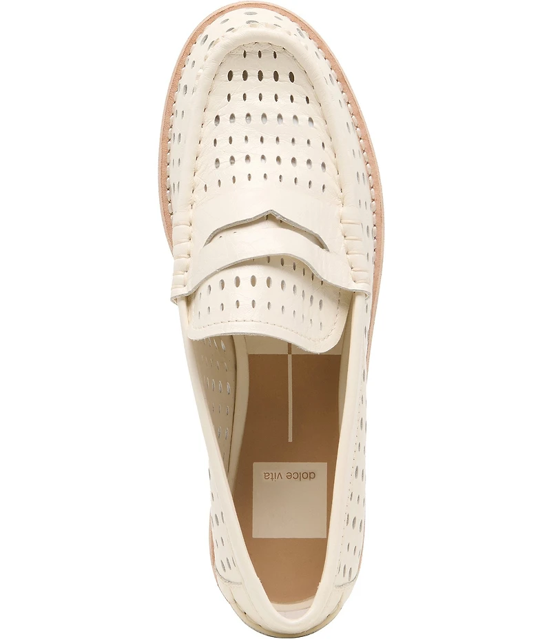 Dolce Vita Wonda Suede Perforated Penny Loafers
