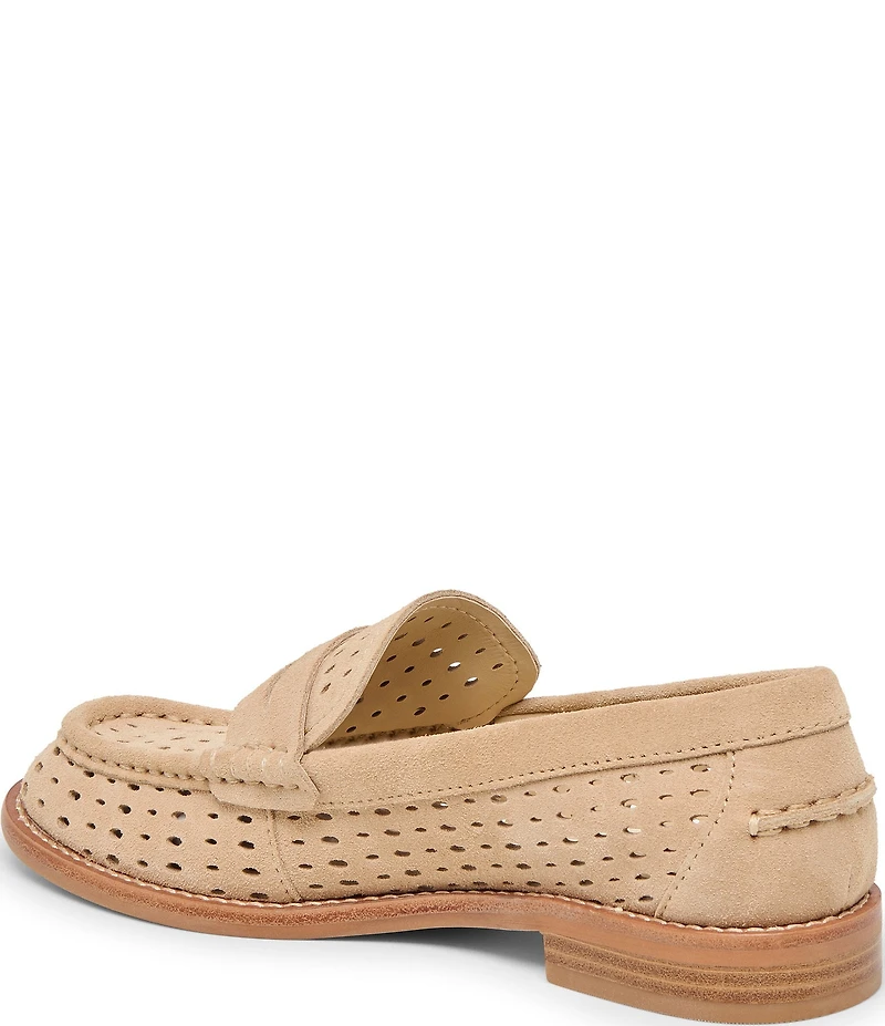 Dolce Vita Wonda Suede Perforated Penny Loafers