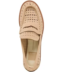 Dolce Vita Wonda Suede Perforated Penny Loafers