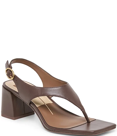 Dolce Vita Yves Leather Thong Sling Back Dress Sandals