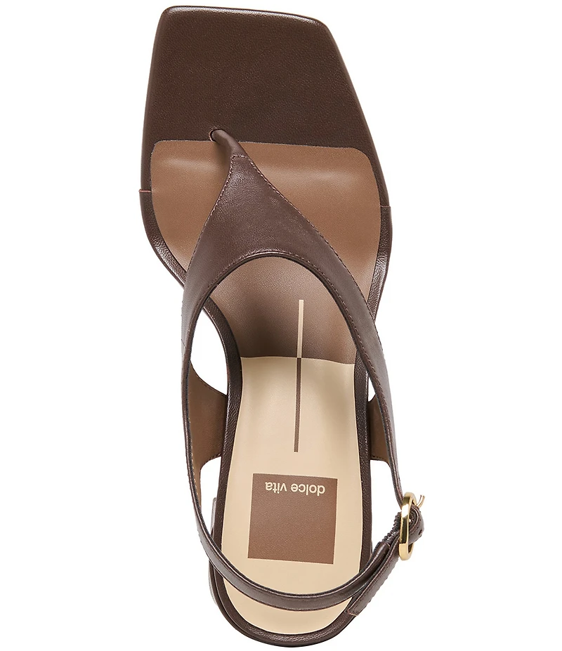 Dolce Vita Yves Leather Thong Sling Back Dress Sandals