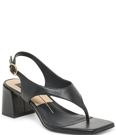 Dolce Vita Yves Leather Thong Sling Back Dress Sandals