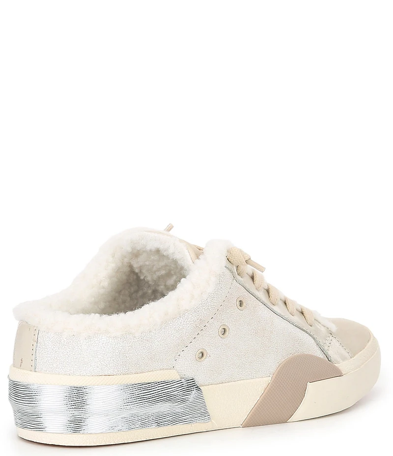 Dolce Vita Zantel Plush Leather Faux Fur Backless Mule Sneakers