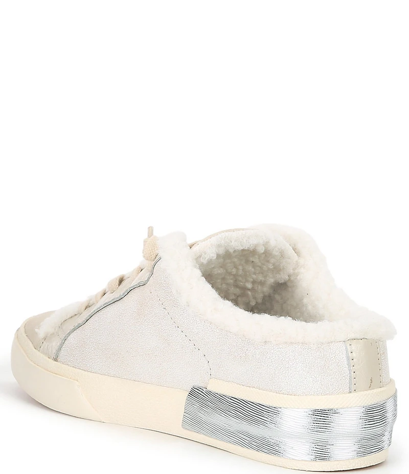 Dolce Vita Zantel Plush Leather Faux Fur Backless Mule Sneakers