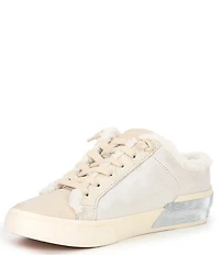 Dolce Vita Zantel Plush Leather Faux Fur Backless Mule Sneakers