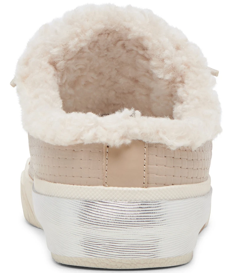 Dolce Vita Zantel Plush Leather Faux Fur Backless Mule Sneakers