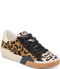 Dolce Vita Zina Leopard Print Calf Hair Sneakers