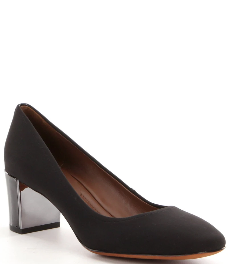 Donald Pliner Corin Crepe Block Heel Pumps