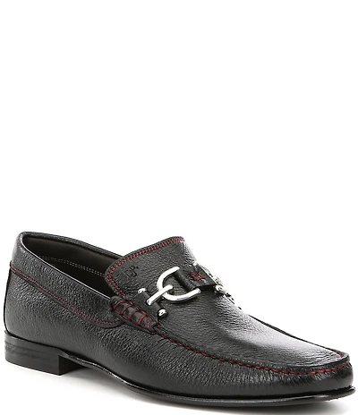 Donald Pliner Men's Dacio 2 Metal Bit Buckle Leather Loafers