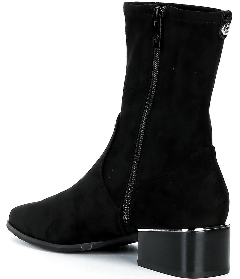 Donald Pliner Ashera Stretch Shaft Croco Embossed Block Heel Booties