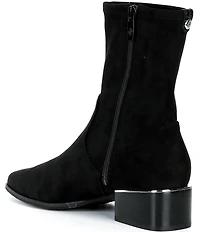 Donald Pliner Ashera Stretch Shaft Croco Embossed Block Heel Booties