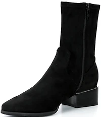 Donald Pliner Ashera Stretch Shaft Croco Embossed Block Heel Booties