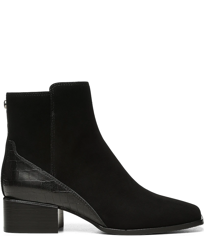 Donald Pliner Azia Suede Square Toe Block Heel Booties