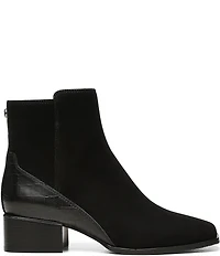 Donald Pliner Azia Suede Square Toe Block Heel Booties