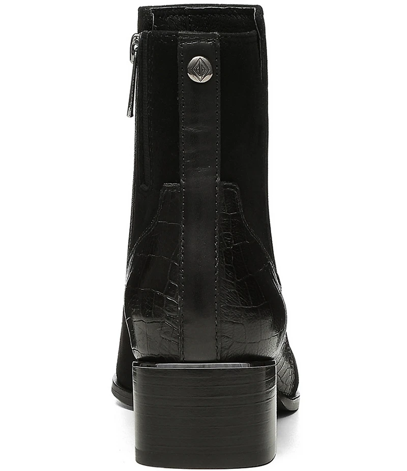 Donald Pliner Azia Suede Square Toe Block Heel Booties