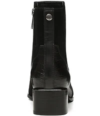 Donald Pliner Azia Suede Square Toe Block Heel Booties