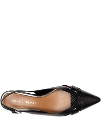 Donald Pliner Barbee Python Print Leather Pointed Toe Slingback Wedge Pumps