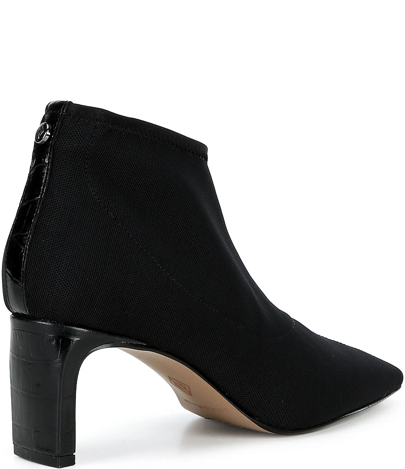 Donald Pliner Birdee Stretch Mesh Crocodile Embossed Heel Shooties