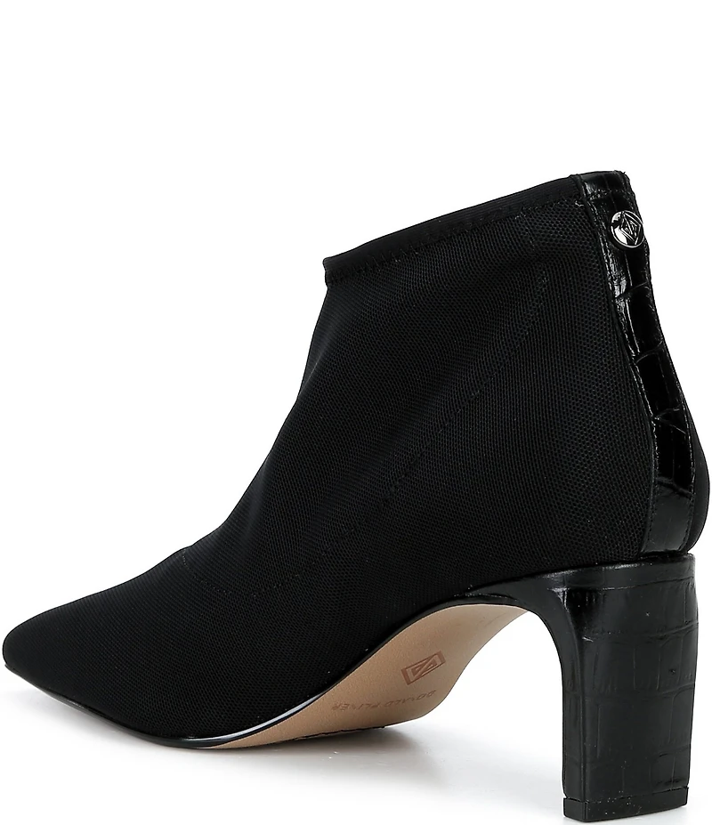 Donald Pliner Birdee Stretch Mesh Crocodile Embossed Heel Shooties
