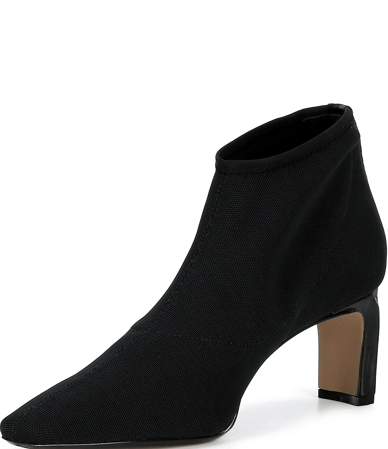 Donald Pliner Birdee Stretch Mesh Crocodile Embossed Heel Shooties