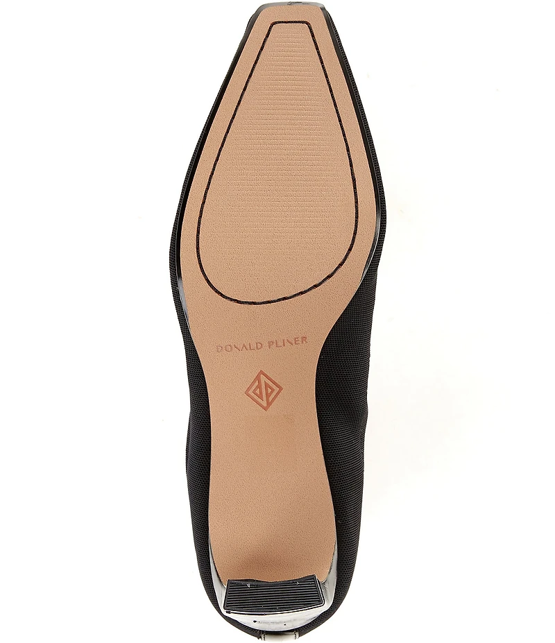 Donald Pliner Birdee Stretch Mesh Crocodile Embossed Heel Shooties