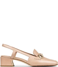 Donald Pliner Brandi Leather Bit Buckle Slingback Pumps