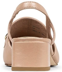 Donald Pliner Brandi Leather Bit Buckle Slingback Pumps