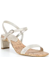 Donald Pliner Brazi Metallic Leather Quarter Strap Dress Sandals