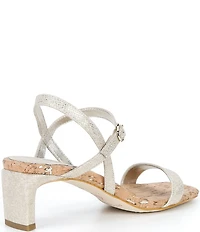 Donald Pliner Brazi Metallic Leather Quarter Strap Dress Sandals