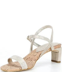 Donald Pliner Brazi Metallic Leather Quarter Strap Dress Sandals