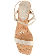 Donald Pliner Brazi Metallic Leather Quarter Strap Dress Sandals