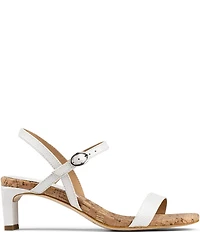 Donald Pliner Brazi Metallic Lizard Print Leather Kitten Heel Dress Sandals