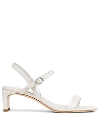 Donald Pliner Brazi Pearlized Leather Kitten Heel Dress Sandals