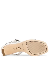 Donald Pliner Brazi Pearlized Leather Kitten Heel Dress Sandals