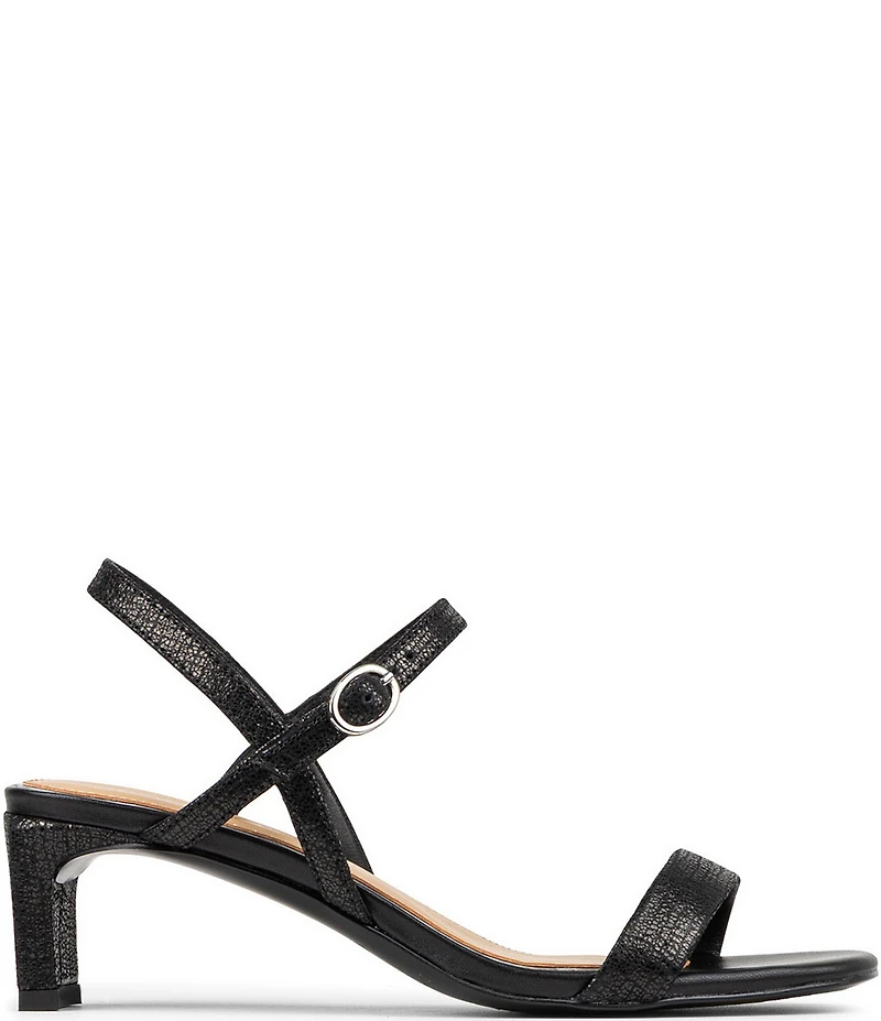 Donald Pliner Brazi Textured Leather Kitten Heel Dress Sandals