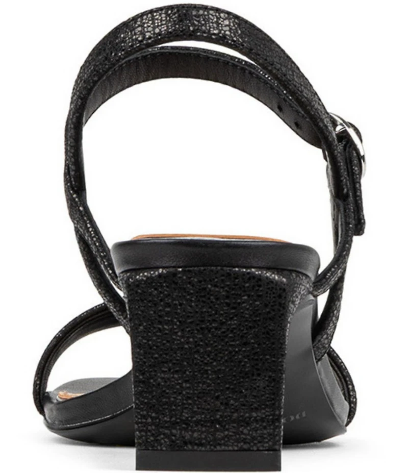 Donald Pliner Brazi Textured Leather Kitten Heel Dress Sandals