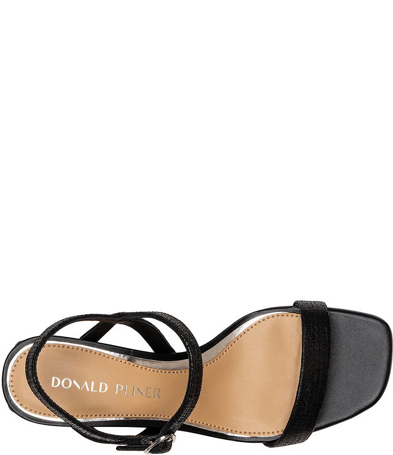 Donald Pliner Brazi Textured Leather Kitten Heel Dress Sandals