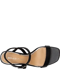 Donald Pliner Brazi Textured Leather Kitten Heel Dress Sandals