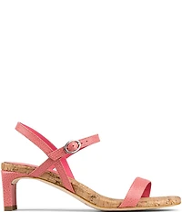 Donald Pliner Brazi Tumbled Leather Kitten Heel Dress Sandals