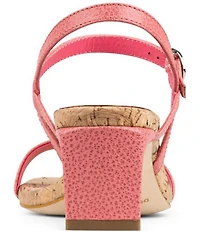 Donald Pliner Brazi Tumbled Leather Kitten Heel Dress Sandals