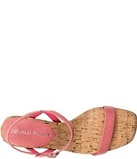 Donald Pliner Brazi Tumbled Leather Kitten Heel Dress Sandals