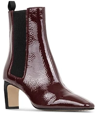 Donald Pliner Brittinie Crinkle Patent Leather Chelsea Dress Booties