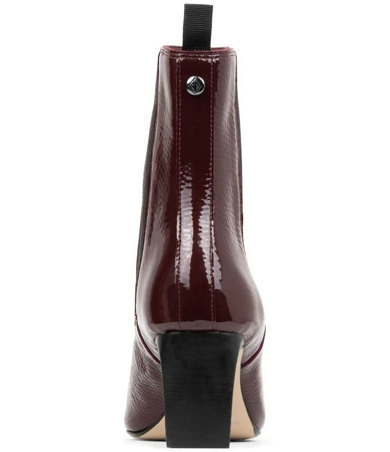 Donald Pliner Brittinie Crinkle Patent Leather Chelsea Dress Booties