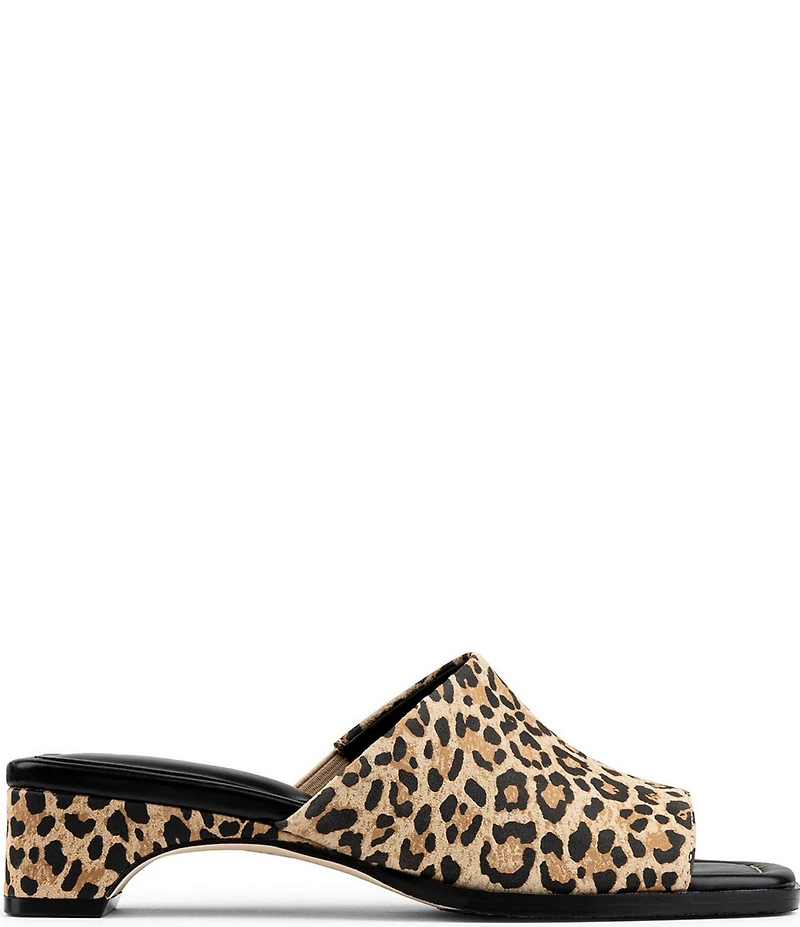 Donald Pliner Clodie Leopard Print Suede Slide Sandals