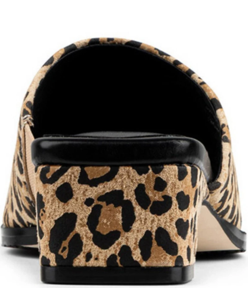 Donald Pliner Clodie Leopard Print Suede Slide Sandals