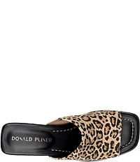 Donald Pliner Clodie Leopard Print Suede Slide Sandals