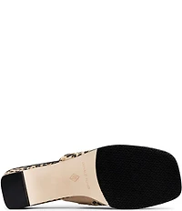 Donald Pliner Clodie Leopard Print Suede Slide Sandals