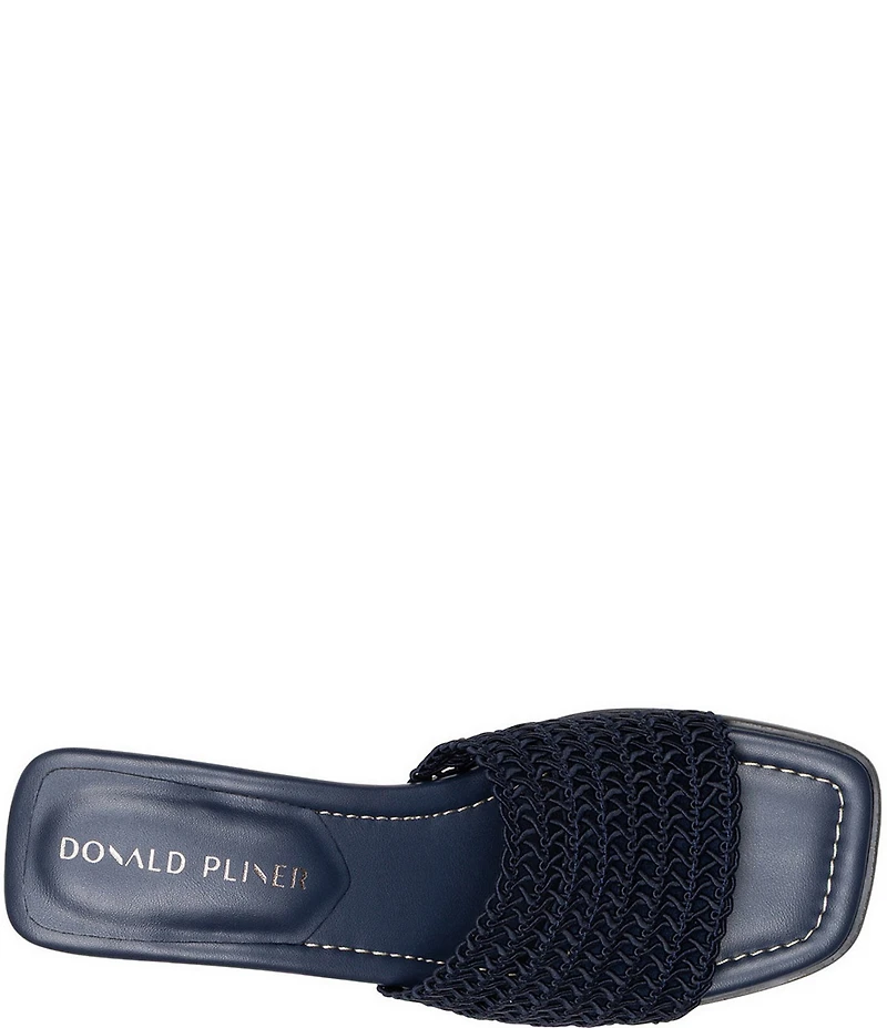 Donald Pliner Clodie Stretch Macrame Croco Heel Slide Sandals